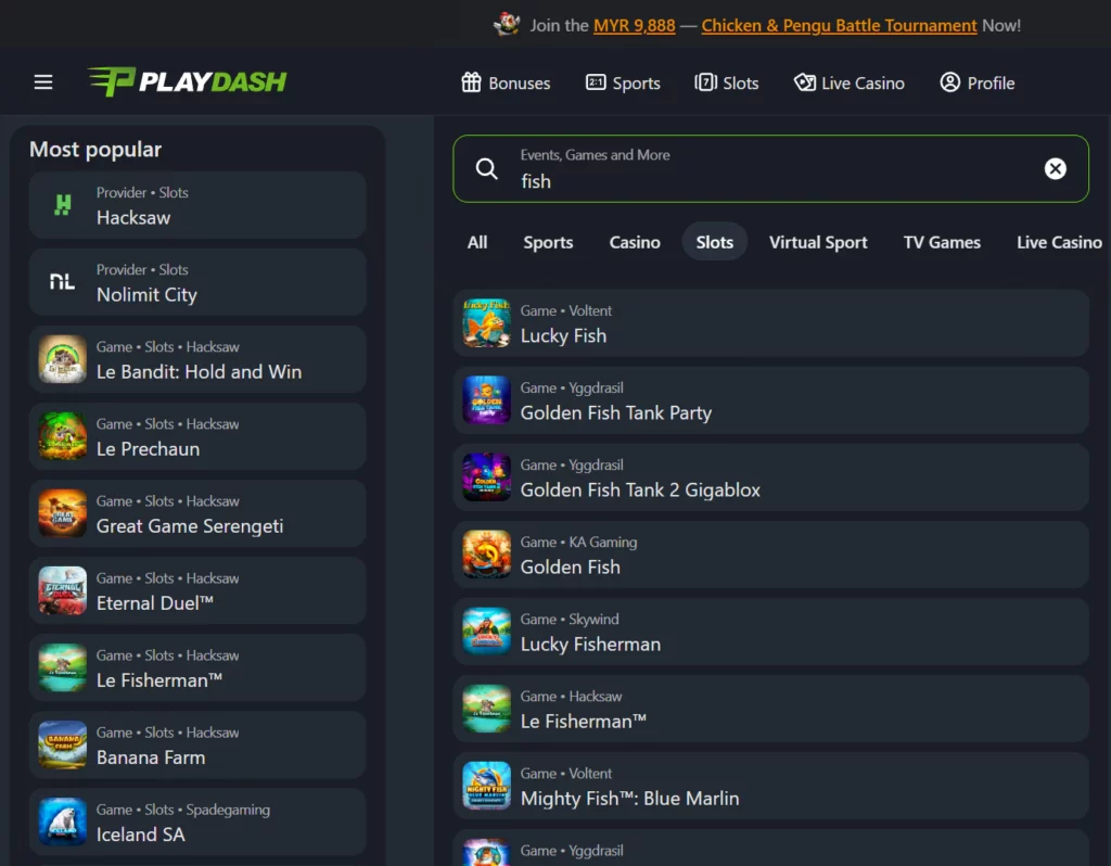 PlayDash fish games