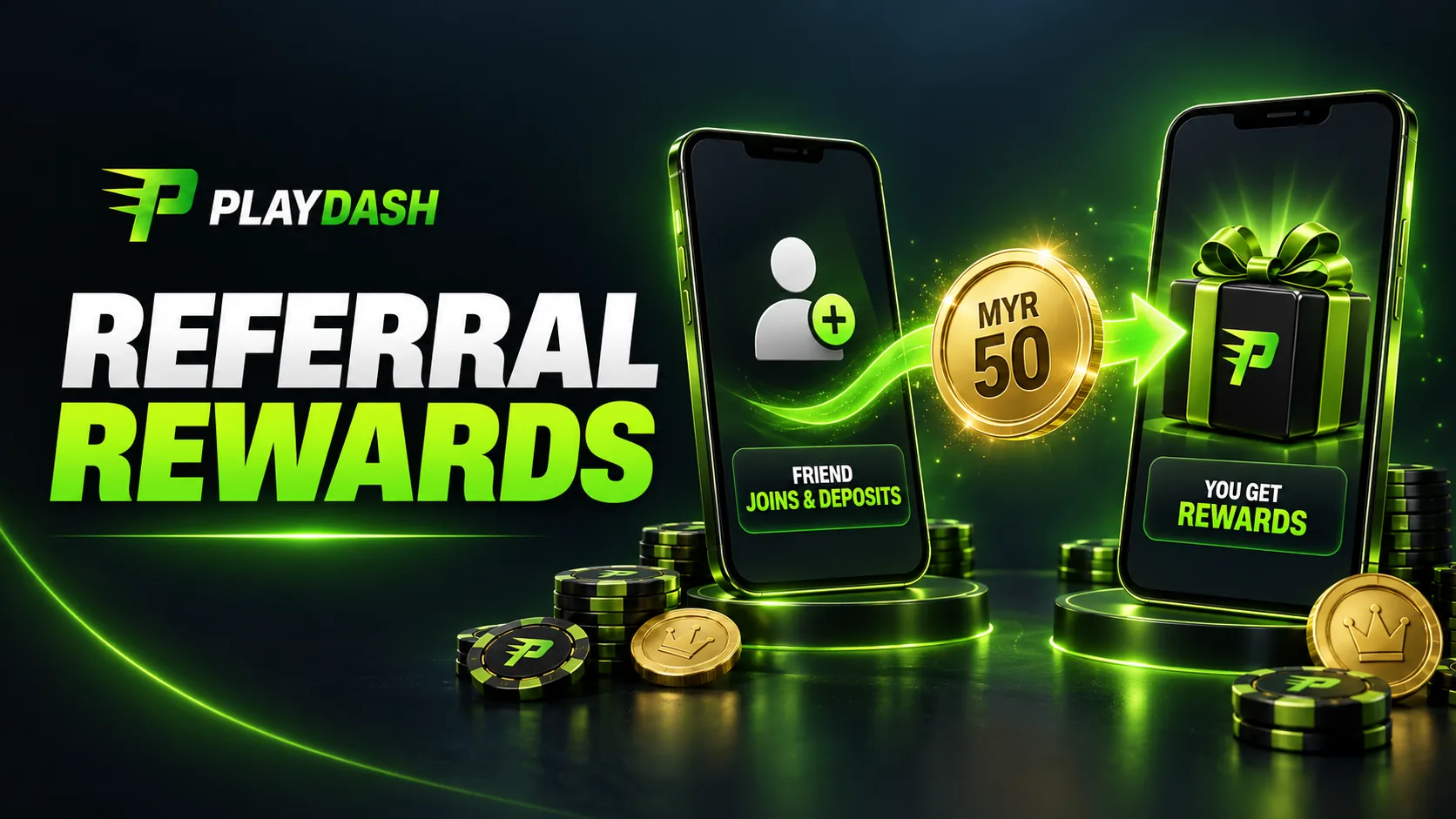 PlayDash referral rewards for inviting a friend