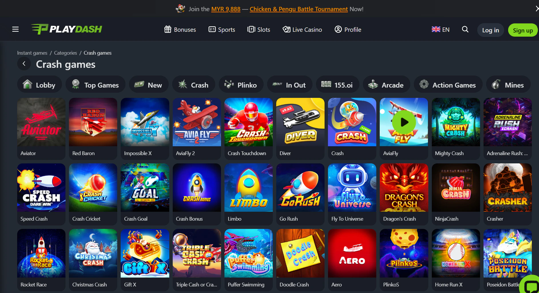 Crash games PlayDash
