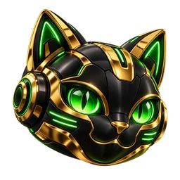 Gold temple mask with emerald details inspired by the Masked Treasures theme.